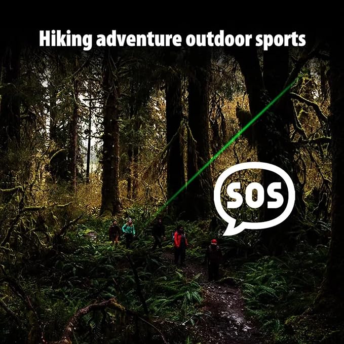 Grøn Laserlampe | 5000m Rækkevidde | Taktisk Ficklampa til Udendørs Brug | Vandtæt og Slagfast