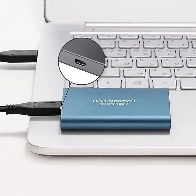 Ultrahurtig Bærbar SSD | Flere Størrelsesmuligheder | Plug-and-Play USB 3.1 | Drag-and-Drop Funktion | Beskyt Minder og Dokumenter | Transportabel