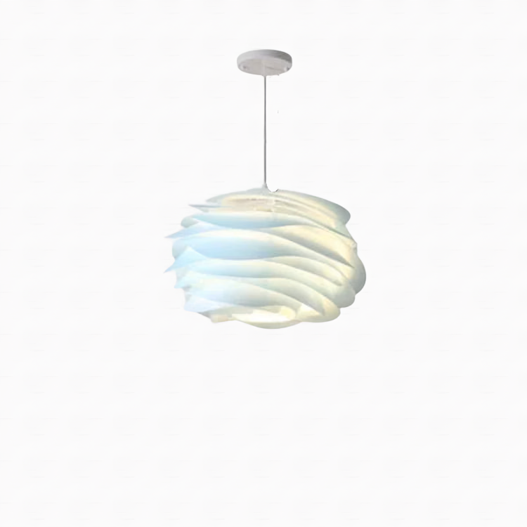 Glasblomst Loftslampe | Elegant Rosenkrans Design | Varm Belysning | Høj Kvalitet | D33cmH100cm | D43cmH100cm | Lampe til 5-10 m²