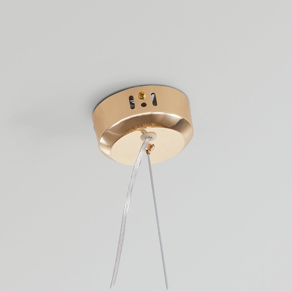 Luna | Elegant LED Loftlampe | Hvid & Guld | Moderne Design | Stue & Spisestue | Indbygget LED | Luxus Metalfinish