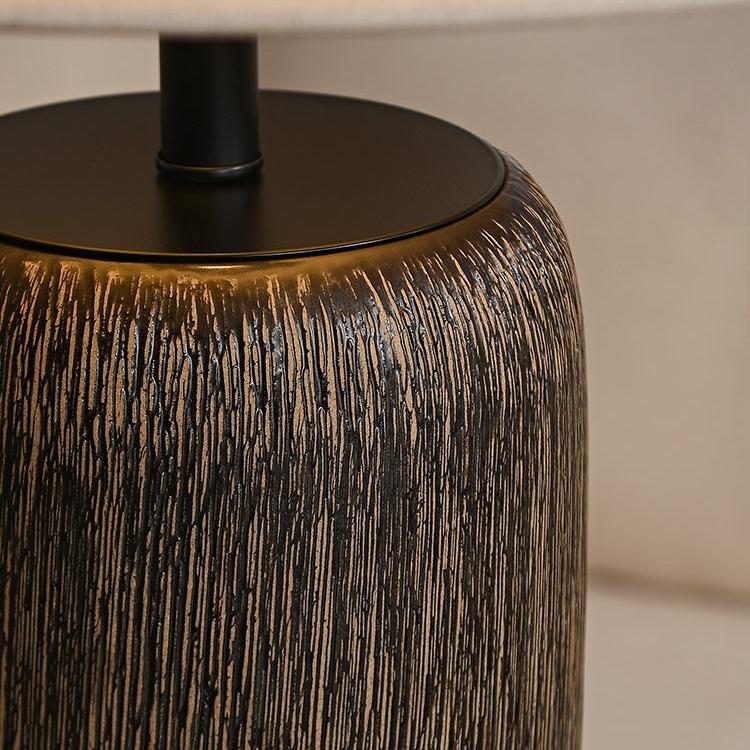 Forvitret Trægulvlampe | LED & Edison Kompatibel | E26/E27 | 60W Maks | Rustikt Design | Ø 50/55 cm x H 80/110 cm | Perfekt til Moderne Indretning