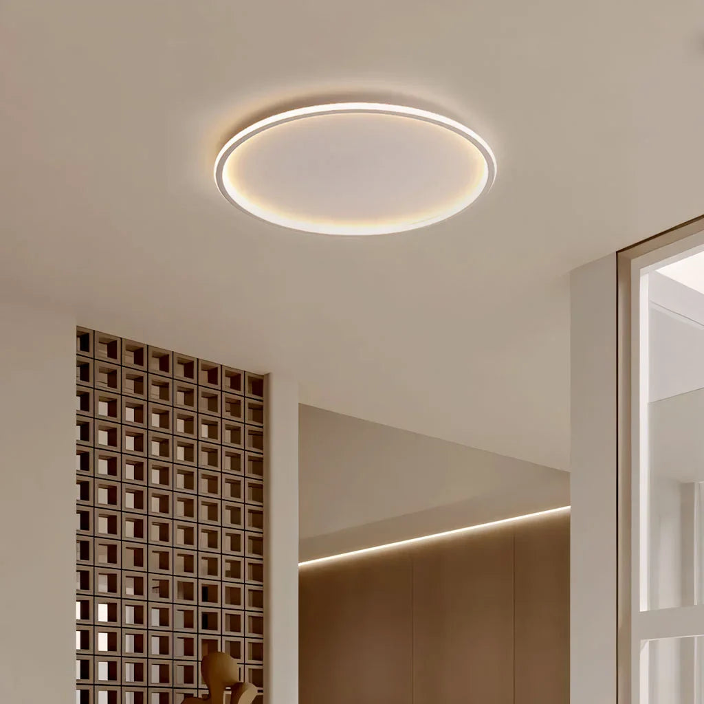 Zev Rund Loftlampe | Moderne Design | Kunstnerisk Silhuet | Premium Metal & Akryl | Tidløse Farver | Perfekt til Enhver Rumstørrelse | Hjem Belysning