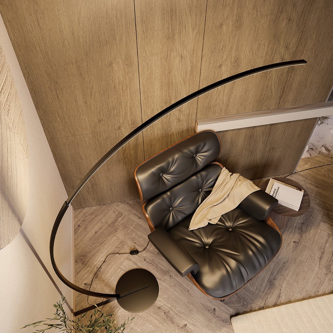 Zanteur LED | Buelampe i Moderne Design | Energibesparende Belysning | Til stue, soveværelse, læseområde | Høj Kvalitet og Holdbar | Stilfuld