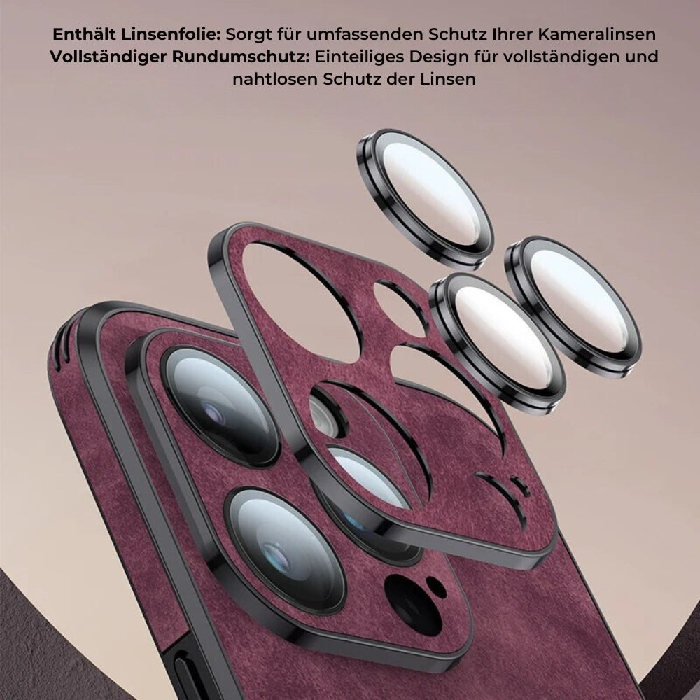 Læderetui til iPhone | Stilrent Design | Stødsikker Beskyttelse | Høj Kvalitet | Tilpasset Pasform | Fås i Flere Farver | Let og Slankt design