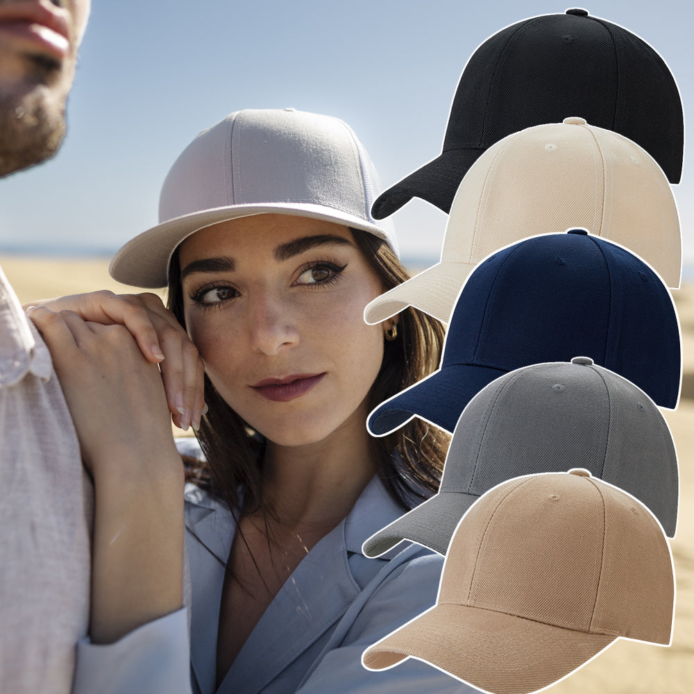 Caps / Baseball Kasket ensfarvet til mand/kvinde - i mange