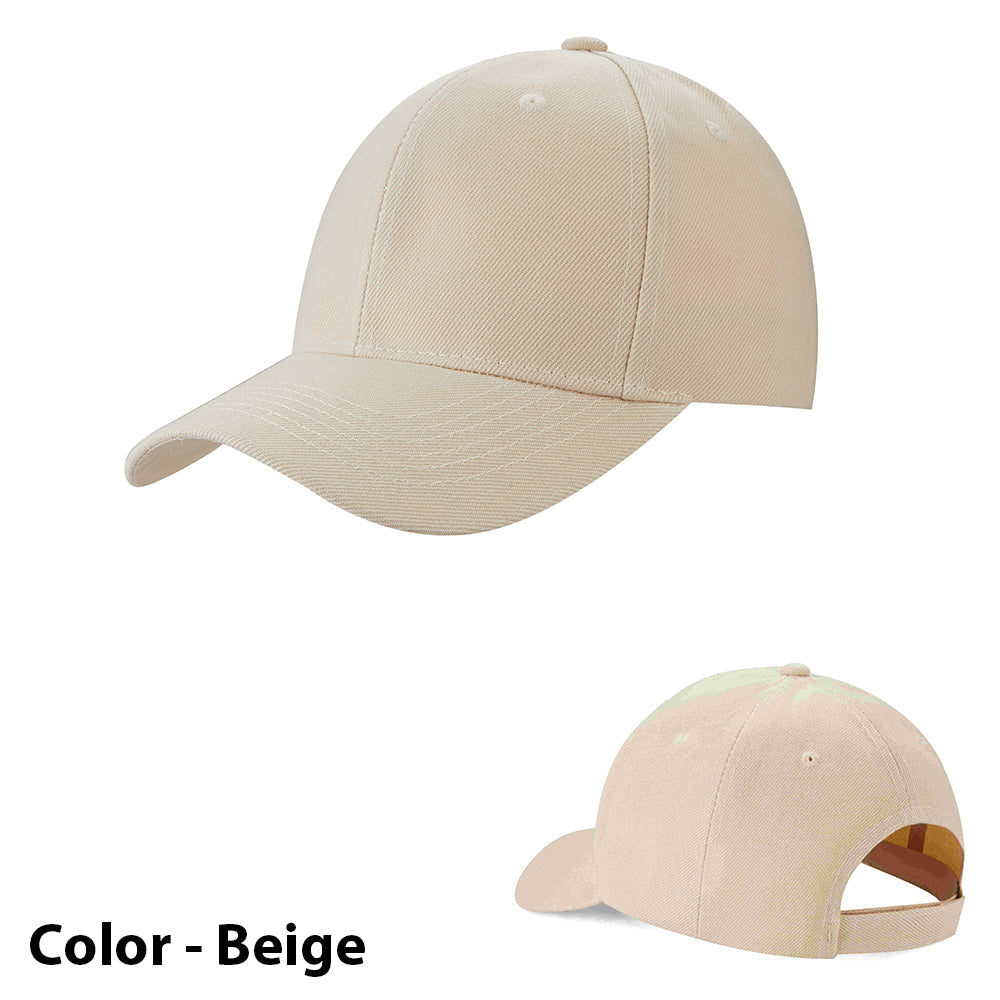 Caps / Baseball Kasket ensfarvet til mand/kvinde - i mange
