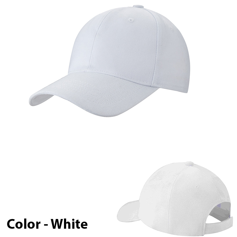 Caps / Baseball Kasket ensfarvet til mand/kvinde - i mange