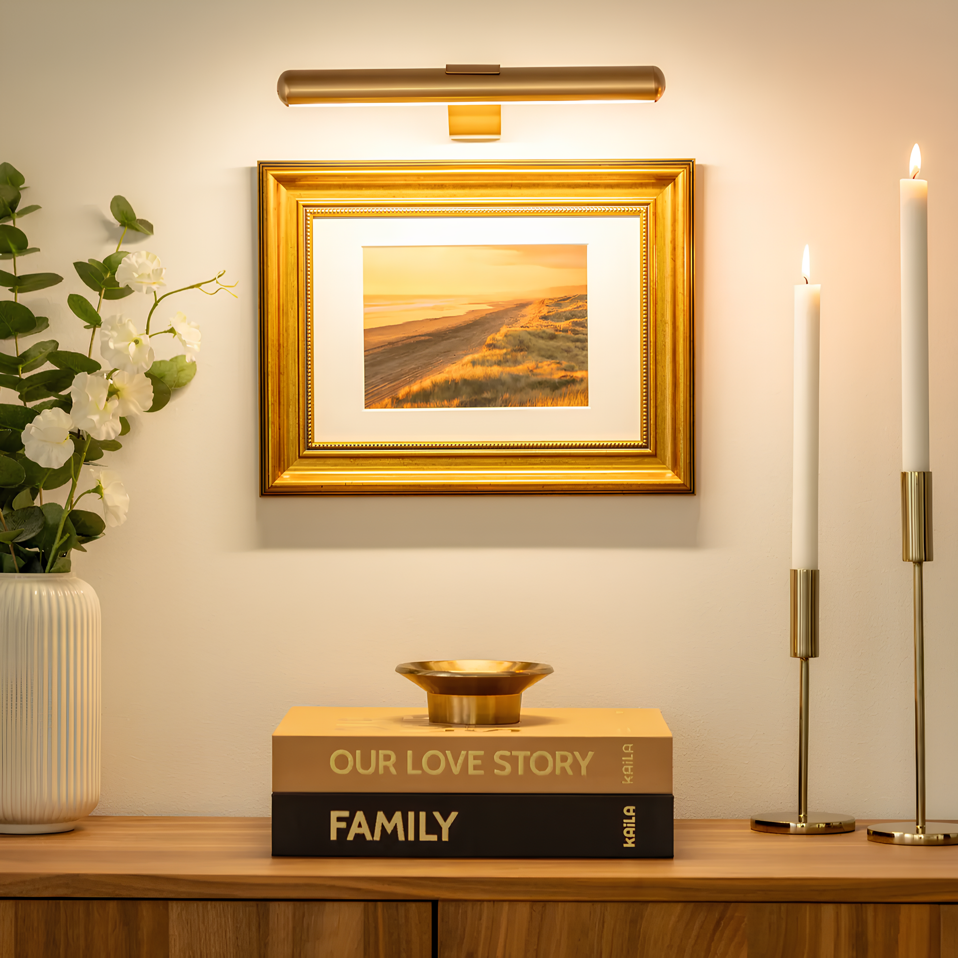 Wireless Art LED Light | Rechargeable Wall Lamp with Remote | Dimmable 360° Adjustable Lighting