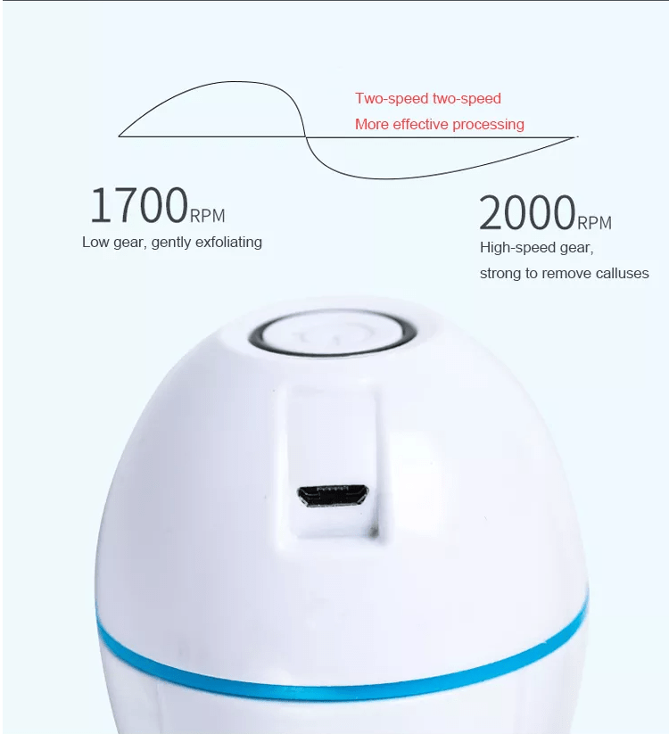 Elektrisk pedicure fod fil - Genopladelig via