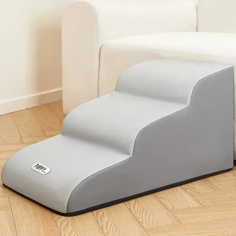 PawStep Luxe | Kæledyrstrappe med Skridsikker Overflade | Stilfuldt Design til Senge og Sofaer | Ideel til Senior- og Småracer | Letvægts og Flytbar