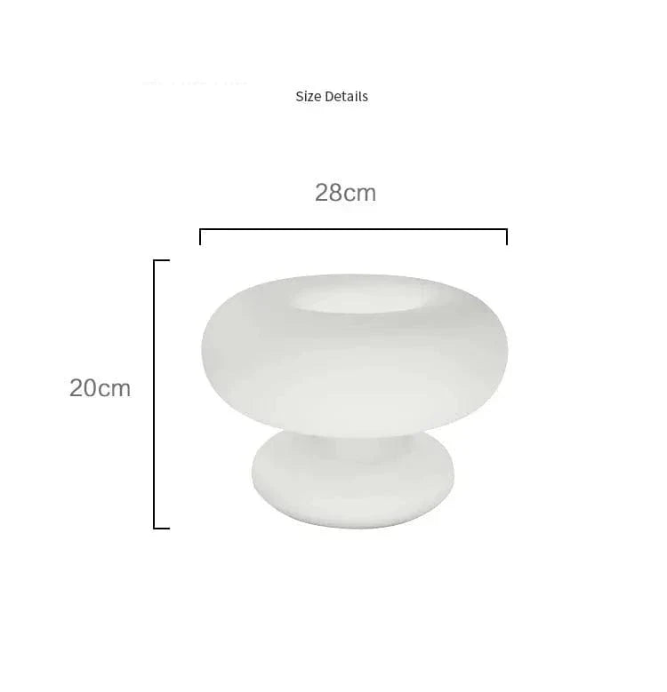 Svampet Maki Lampe | Hvid | LED Belysning | Unik Design | 25 cm x 35 cm | Plast & Metal | Netstrøm | Perfekt til Stue eller