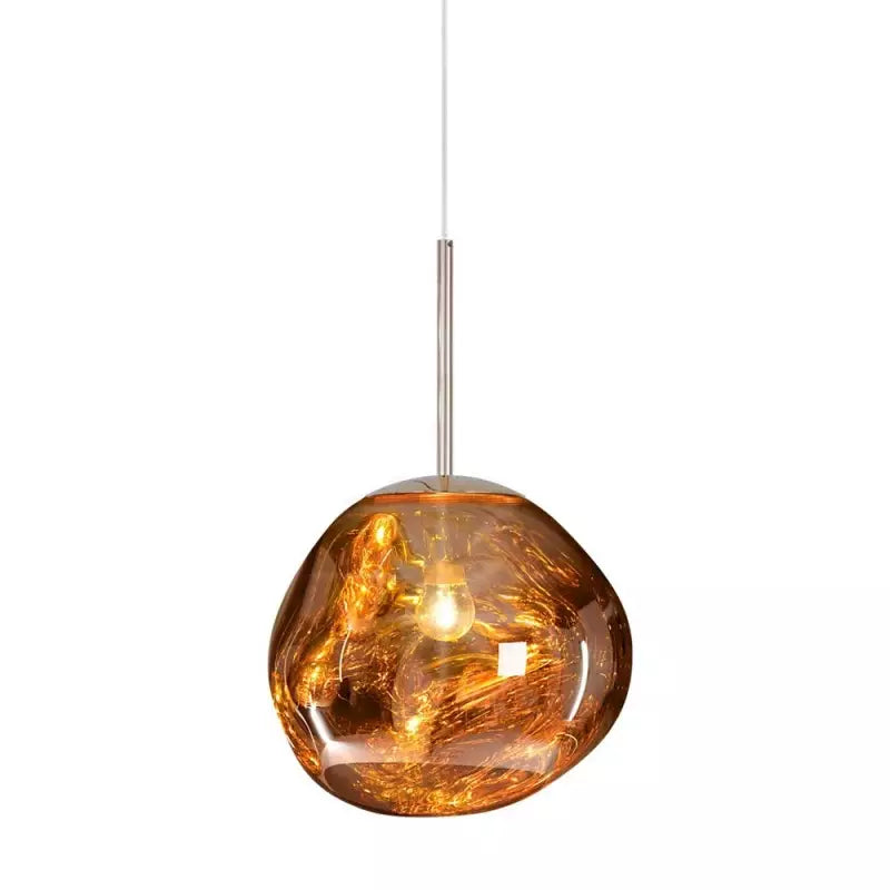 Eksklusiv Melt lampe | Unikt design | Varme farver | Poleret metal | E27 fatning | Kunstnerisk