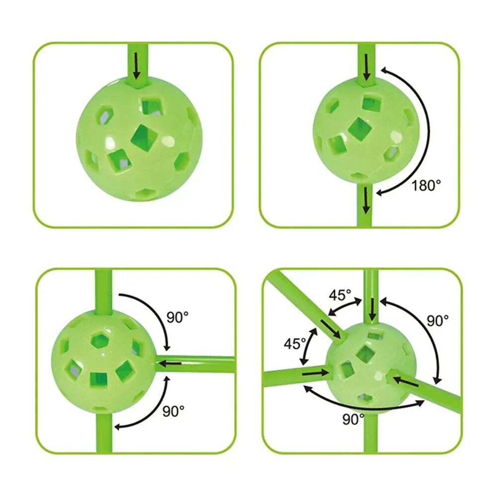Byggesæt til børn | Kreativ leg | Konstruér slott | Tunneller og kojor | 130 dele | STEM læring