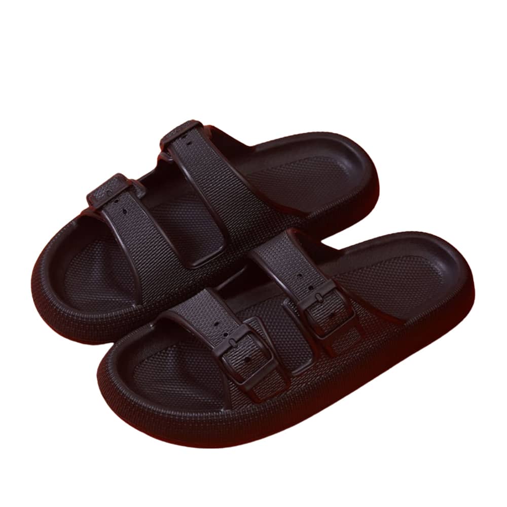 Slippers / Tøfler m/Spænde - Bløde & Skridsikre i flere flotte farver (kendt som Happy