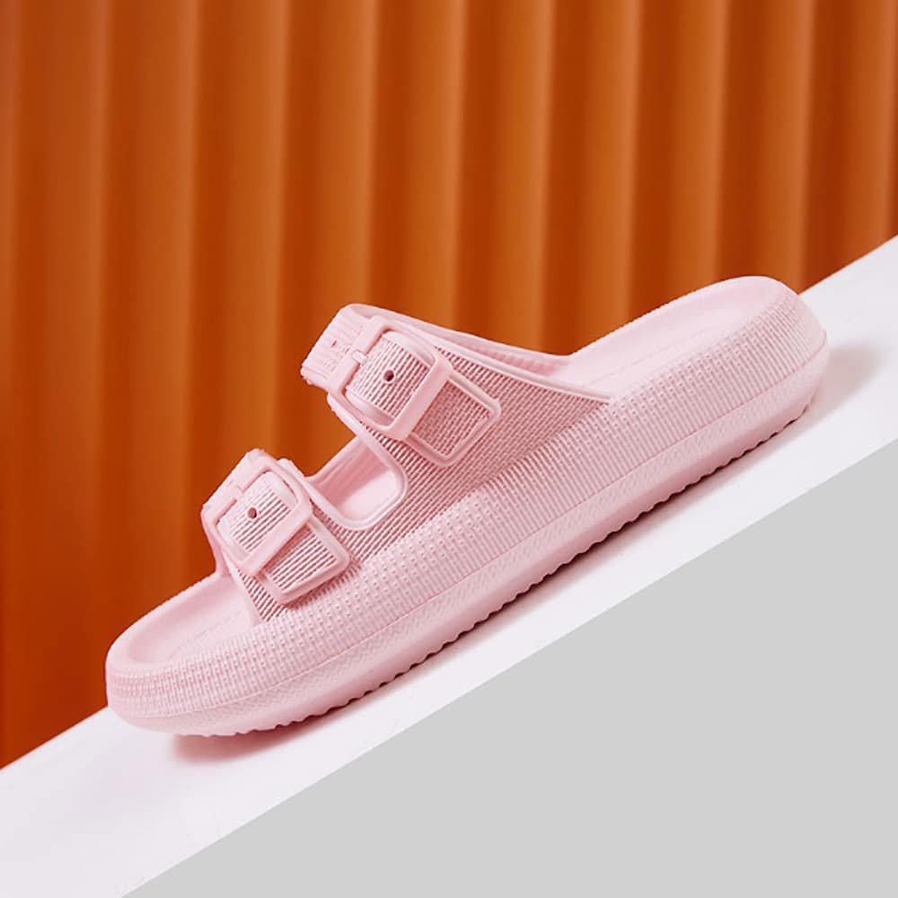 Slippers / Tøfler m/Spænde - Bløde & Skridsikre i flere flotte farver (kendt som Happy