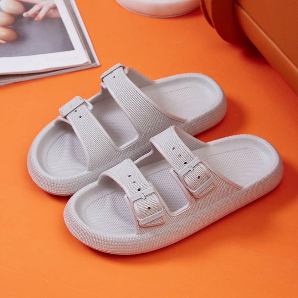 Slippers / Tøfler m/Spænde - Bløde & Skridsikre i flere flotte farver (kendt som Happy