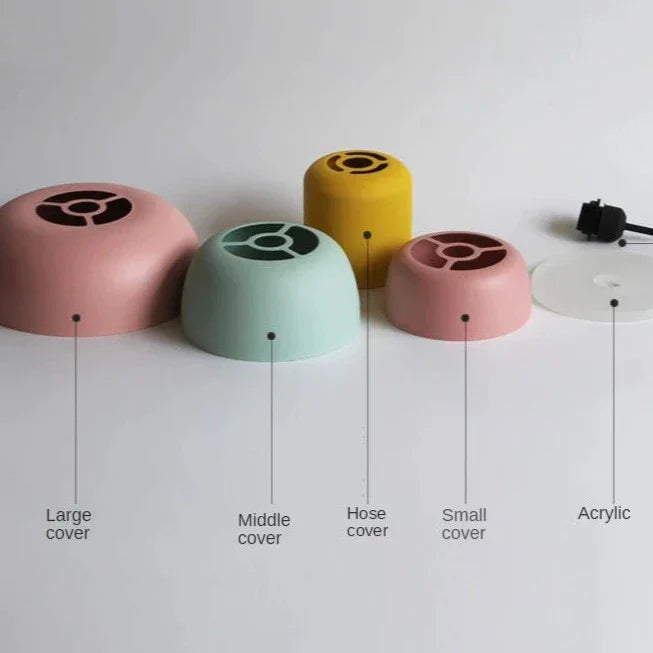 Nordisk Hængelampe | Macaron Stil | Moderne Design | Platinbelagt Jern | Akrylskærm | LED Lyskilde | Stilfuld Loftsbelysning | Elegance til Stue