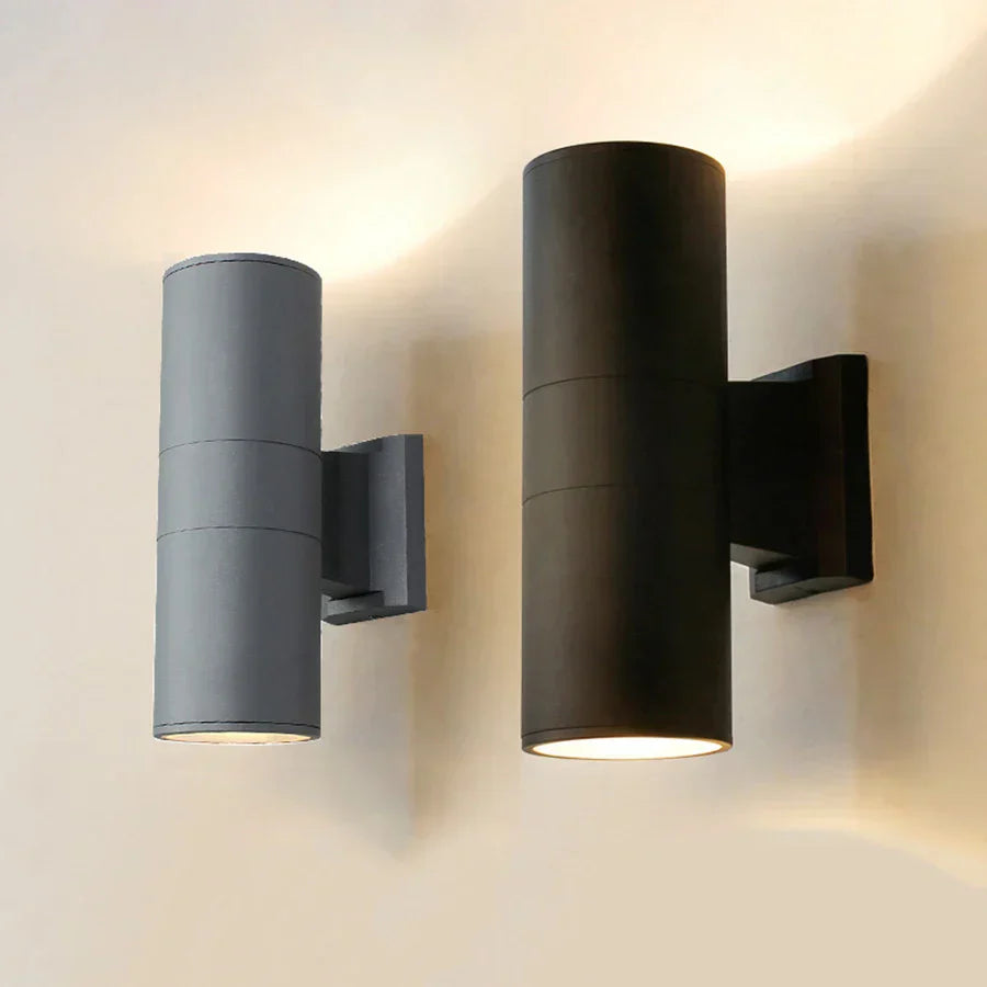 LumiAlu | Moderne LED Udendørs Væglampe | IP65 Vandtæt | Aluminiumsdesign | 40 LED | Til Villa, Have, Terrasse, Indkørsel | 30cm Høj | Energi-venlig