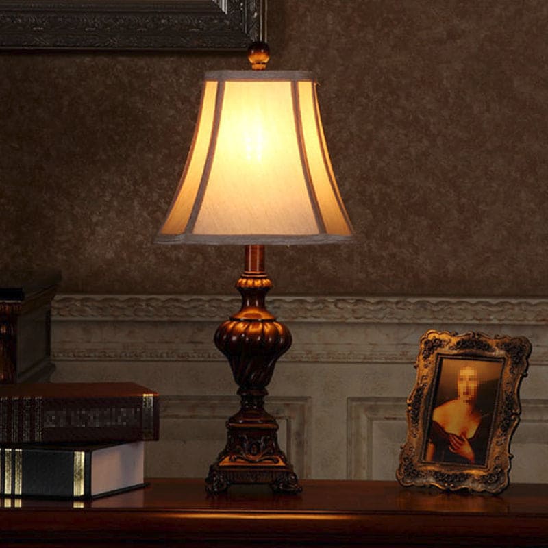 UrnLuxe | Elegant urneform | 45 cm sengebordslampe | Metal & glas | Sort | E27 fitting | 2m