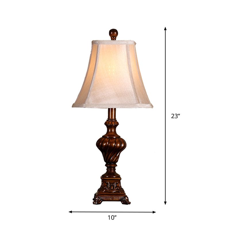 UrnLuxe | Elegant urneform | 45 cm sengebordslampe | Metal & glas | Sort | E27 fitting | 2m