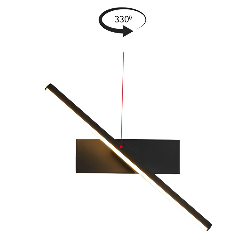 Sort | Hvid | 330° Justerbar Roterbar | Minimalistisk LED Væglampe | Geometrisk Design | Silikone Skærm | Aluminium | Soveværelse | Stue | Balkon