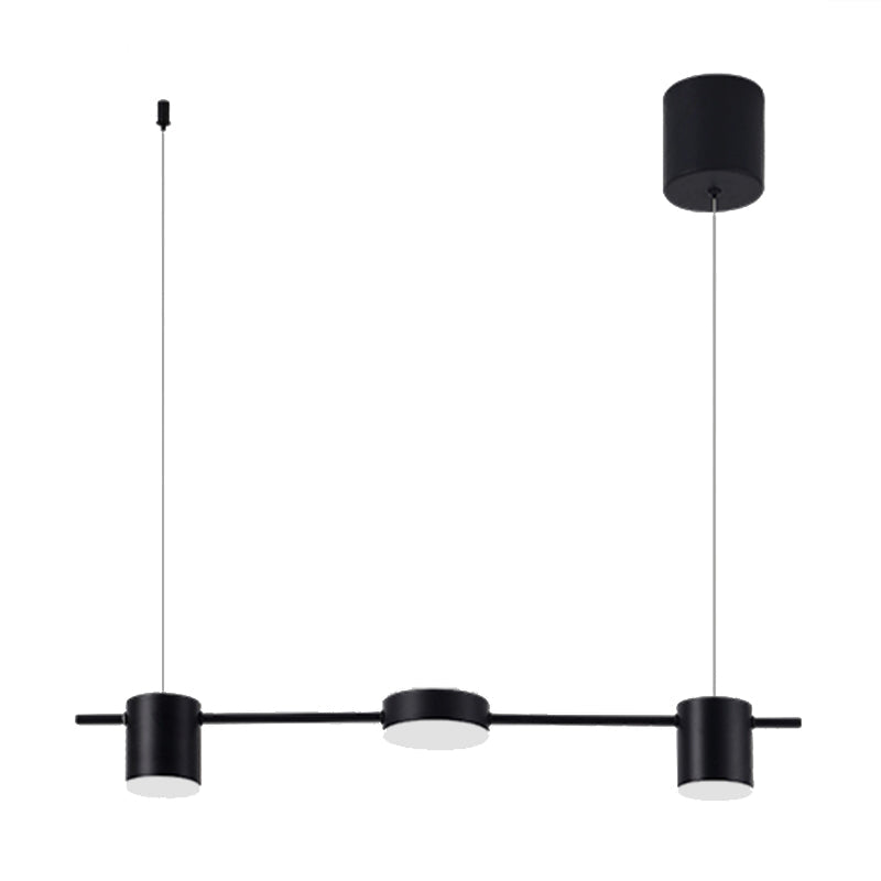 Aluminiums hængelampe | Moderne design | Sort/guld finish | 3/5-lys | Tromleformet skærm | Varmt/hvidt lys | LED lyskilde | Stilren loftslampe | Nem