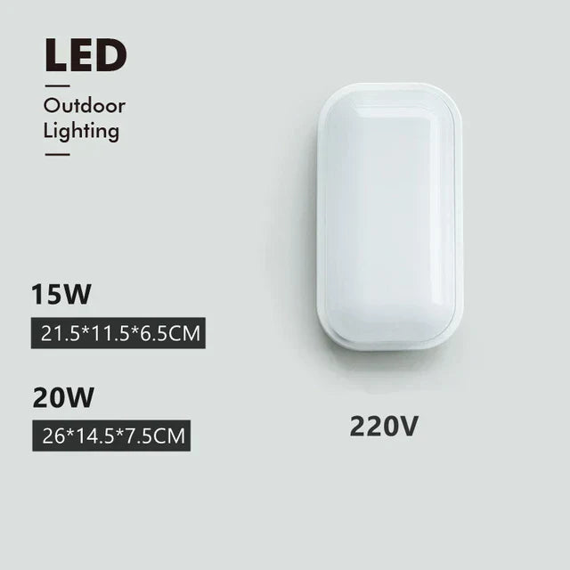 AquaLumen | Fugtbestandig LED Loftsbelysning til Badeværelser | Høj Kvalitet | Forskellige Former | 15W-30W