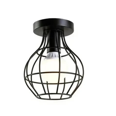 Globeformet Loftslampe i Jern og Skifer | LED | Nordic Elegance | Varme Toneskift | Passer til Moderne og Klassisk Stil | CE/CCC