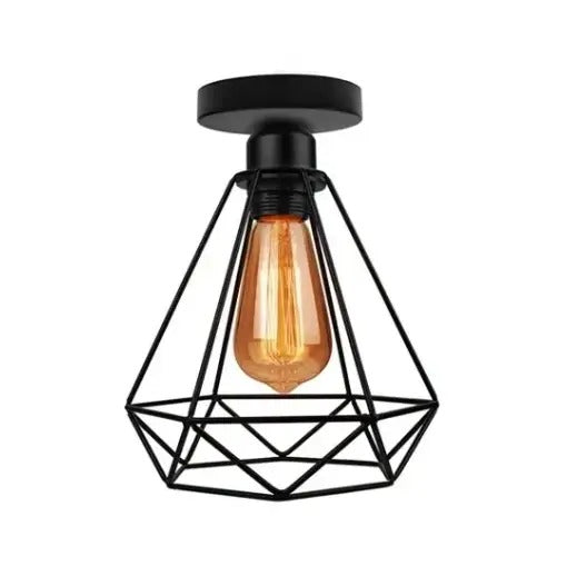 Kubisk loftarmatur | Moderne LED lyskilde | Elegant jernramme | Skandinavisk design | Perfekt til boligindretning | Justerbar lysstyrke