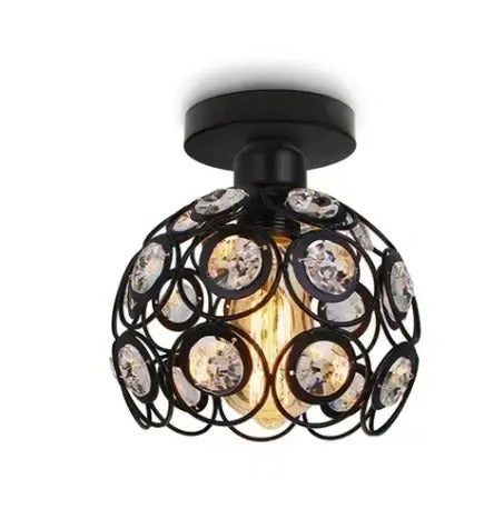 Crystal Loop | Skandinavisk Design Loftsbelysning | LED Jern/Skifer | 220V Funktionel Elegance | CE Certificeret