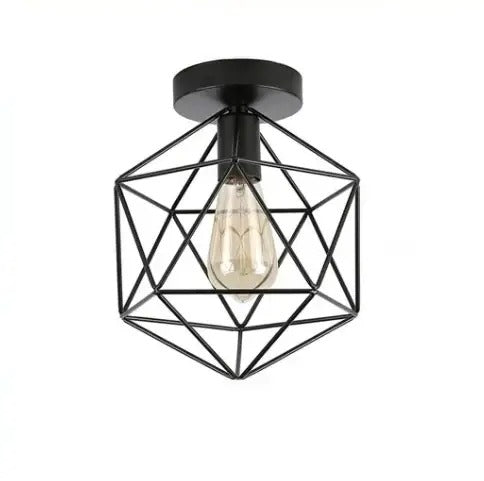 Skandinavisk loftlampe | Geometrisk design | LED belysning | Jern og skifer | Moderne interiør | 220V/240V | CE/CCC certificeret | Elegant og alsidig