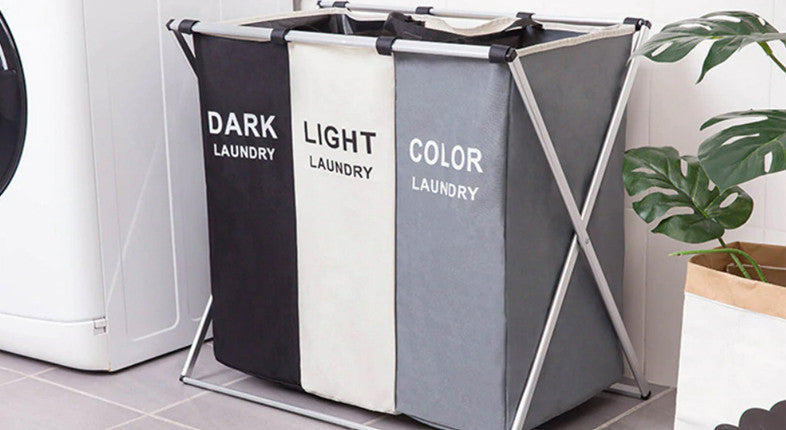 Vasketøjskurv med 3 Rum til Farvesortering – Praktisk og