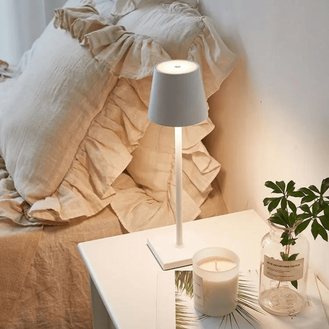 LuxoLite | Elegance i Trådløs LED Bordbelysning | Stilfuld og Genopladelig Lampe | Atmosfærisk Varme i Høj Kvalitet | Perfekt Til Enhver Bolig | Stil