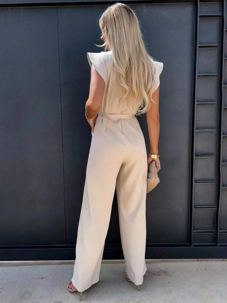 Peach™ | Elegant jumpsuit med flæser