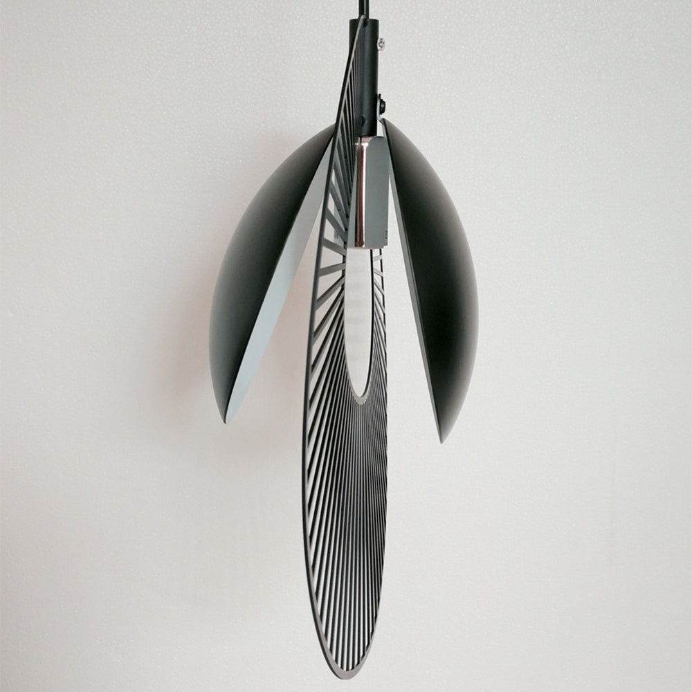 Modern | Sort Metal Pendel | Justerbar Højde | 22cm/52cm | Ø20cm/26cm | Elegant Design | E26/E27 | 40W | Til Spisestue | Ikke Dæmpbar | Kabel 150cm