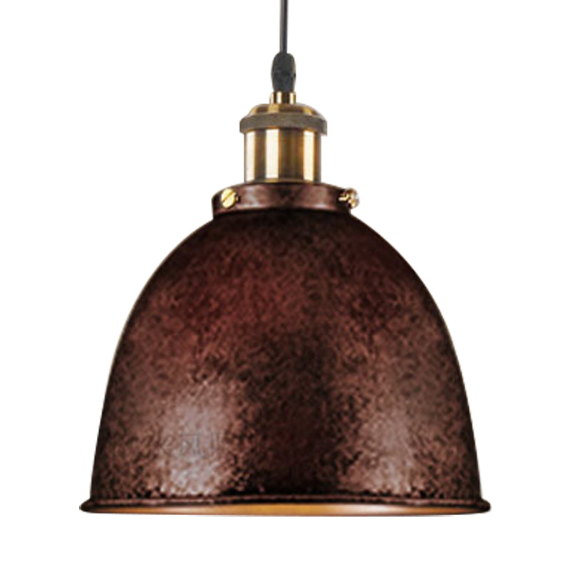 Klassisk industrielt design | Vintage stil hængelampe | Justerbar kæde | Metal konstruktion | Sort og rust finish | Passer til LED, glødelampe,