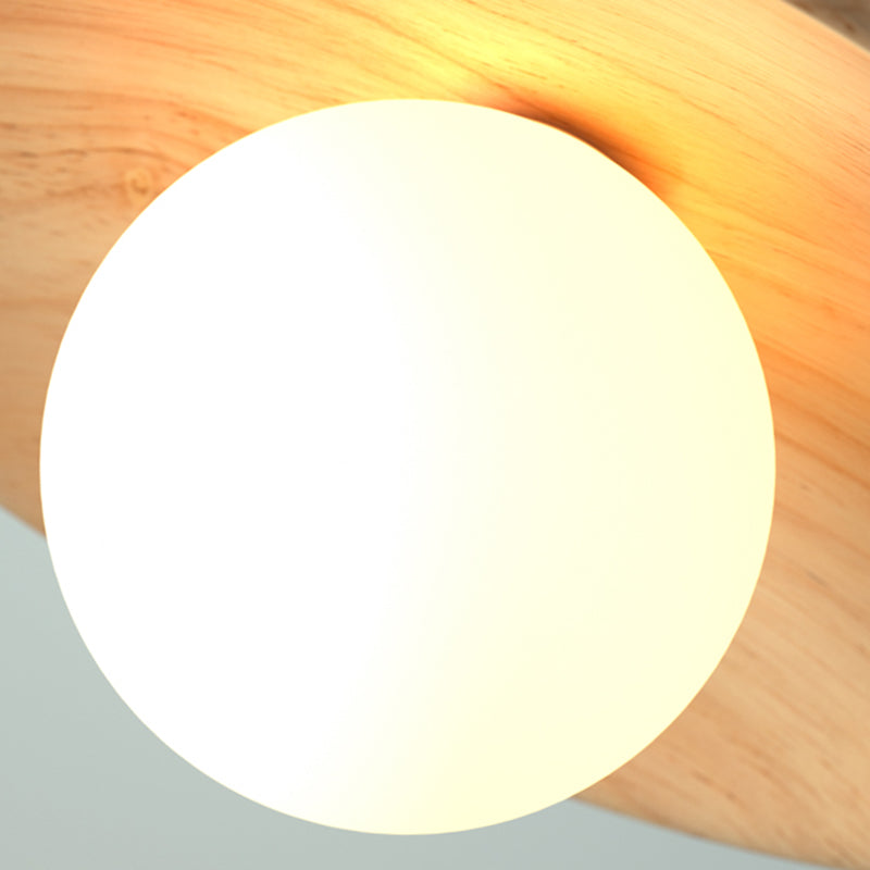 Moderne semi-indbygget loftlampe | 1-lys design | Træfinish | Egnet til LED | Let at montere | 10 cm bredde | G9 fatning | Bæredygtigt materiale