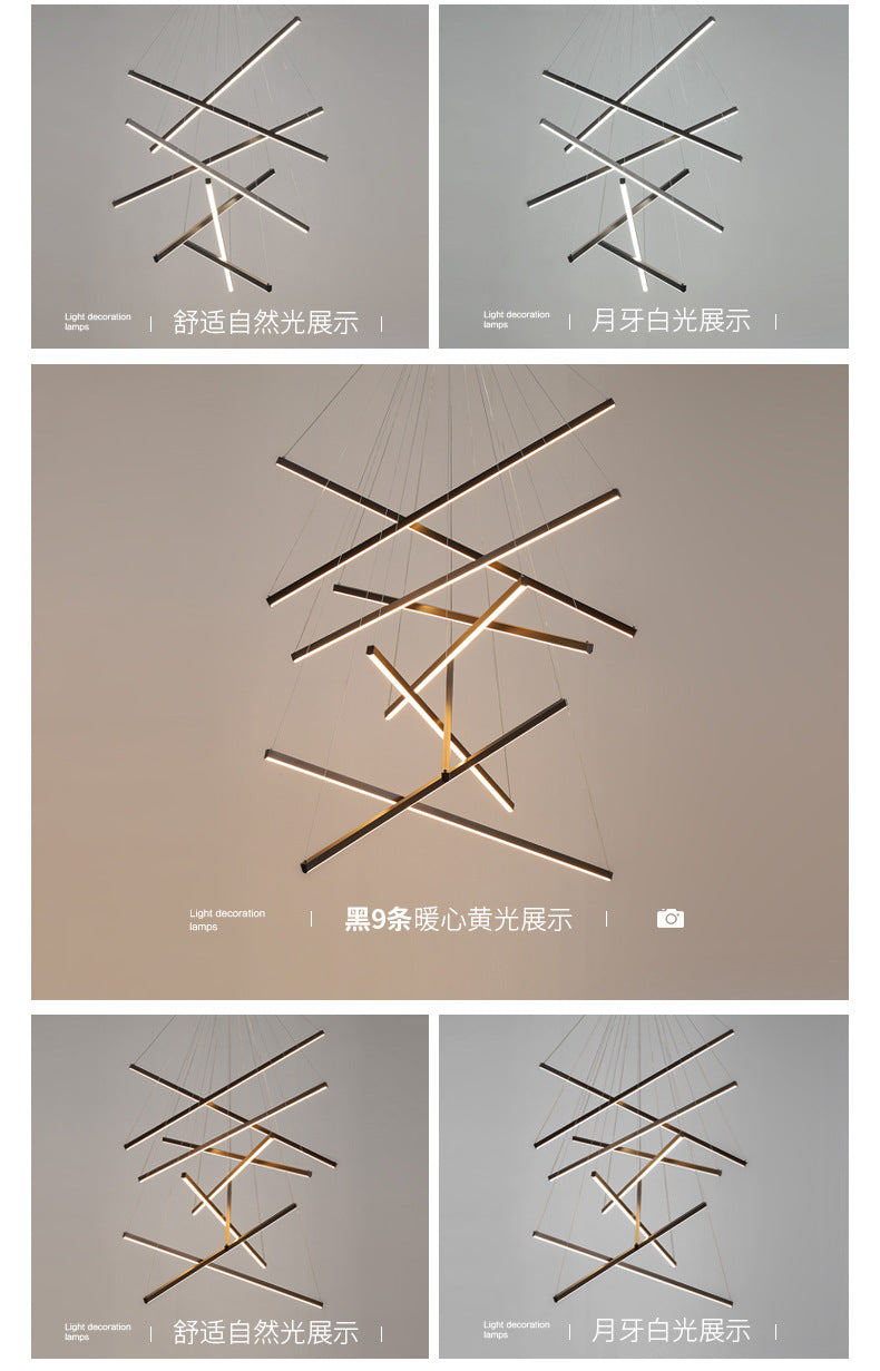 Minimalistisk LED loftlampe | Sort metaldesign | Moderne belysning til lobbyen | Dæmpbar via fjernbetjening | Fås i flere størrelser | Effektiv og