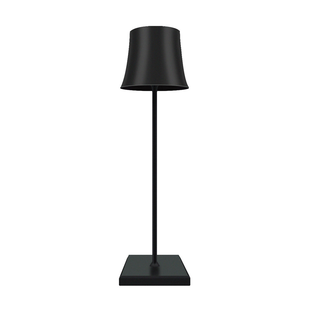 Evelien | Genopladelig trådløs LED-bordlampe | Mat hvid/sort | IP54 Vandtæt | Dæmpbar via berøringskontrol | USB-opladning | 38 cm
