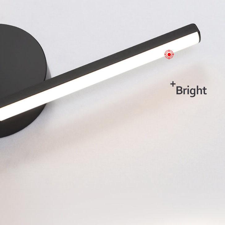 Luminoir LED-væglampe | Moderne Buet Design | Sort/Hvid | 1 Lys | Energieffektiv | Bredde 24-27 cm | Højde 18-38 cm | Til Soveværelse, Stue,