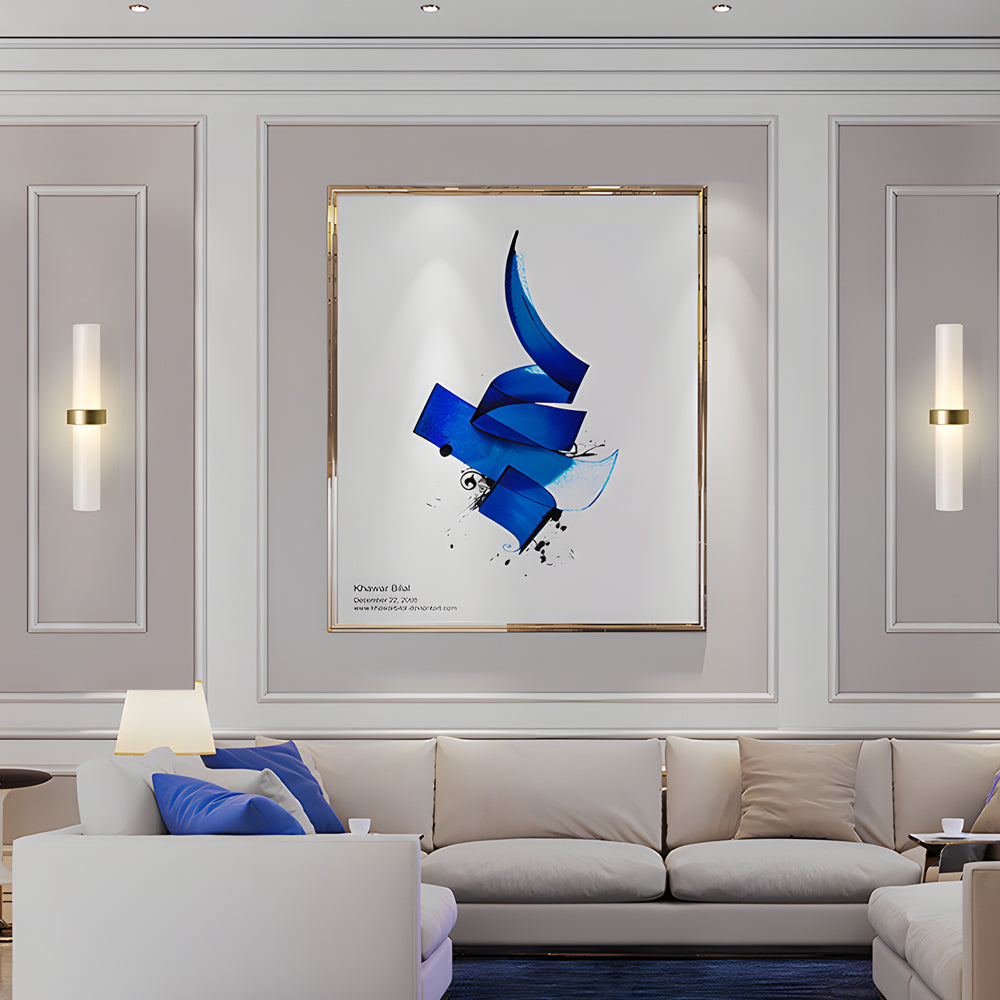 LumiTube | Moderne mat glas væglampe | Indbygget LED | Hyggelig belysning | Elegant design | Nem installation | Varm hvid lys | Perfekt til stuen