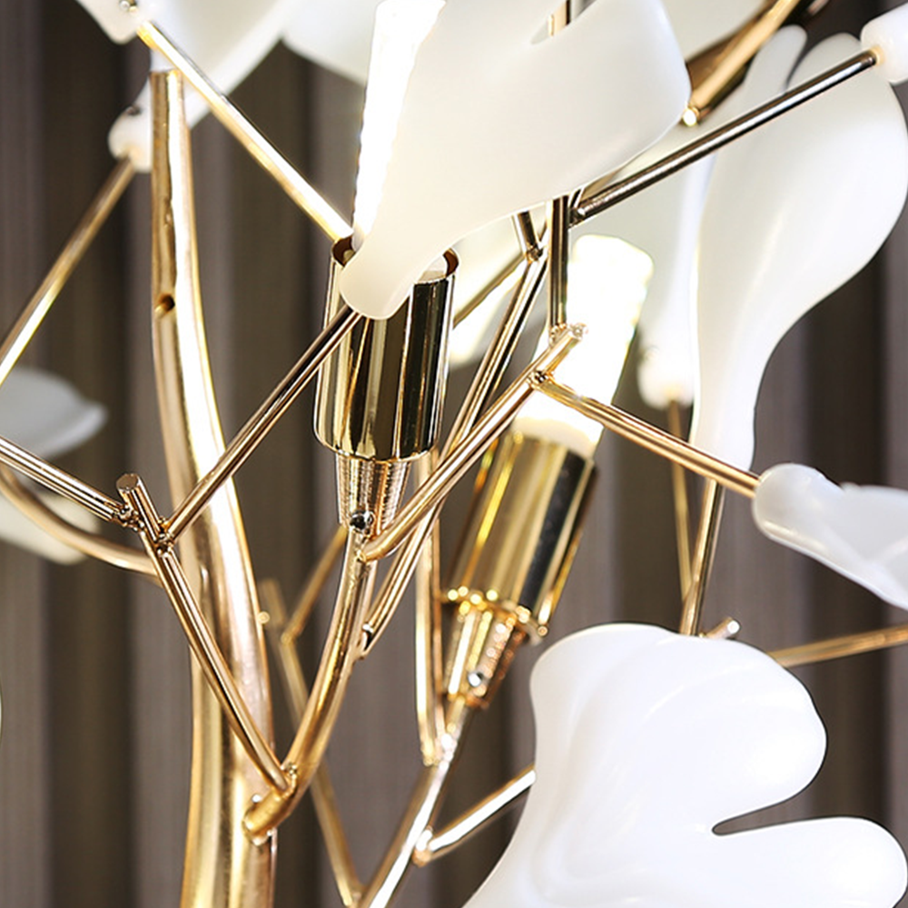 Olivia LED Belysning | Moderne Keramik og Metal Højformat | Ideel til Stue eller Soveværelse | 5 Lyskilder | IP20 | Justerbar Højde | Indendørs