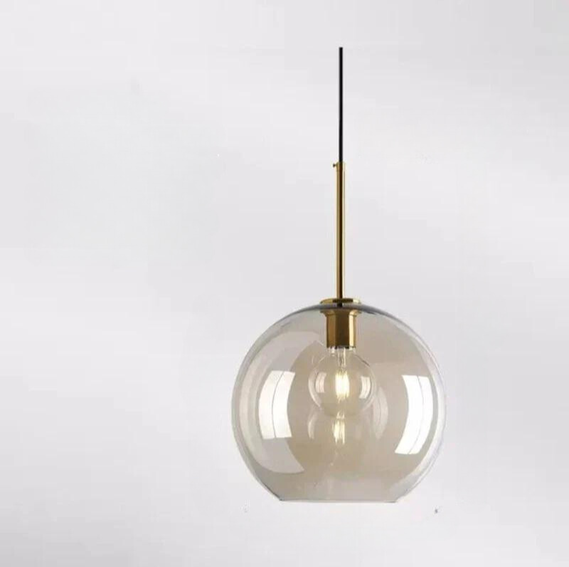 Nordisk Design Glaspendel | Skandinavisk Minimalisme | Atmosfærisk Belysning | Holdbar Kvalitet | E27 Fatning | Glas og Metal | Moderne Indretning
