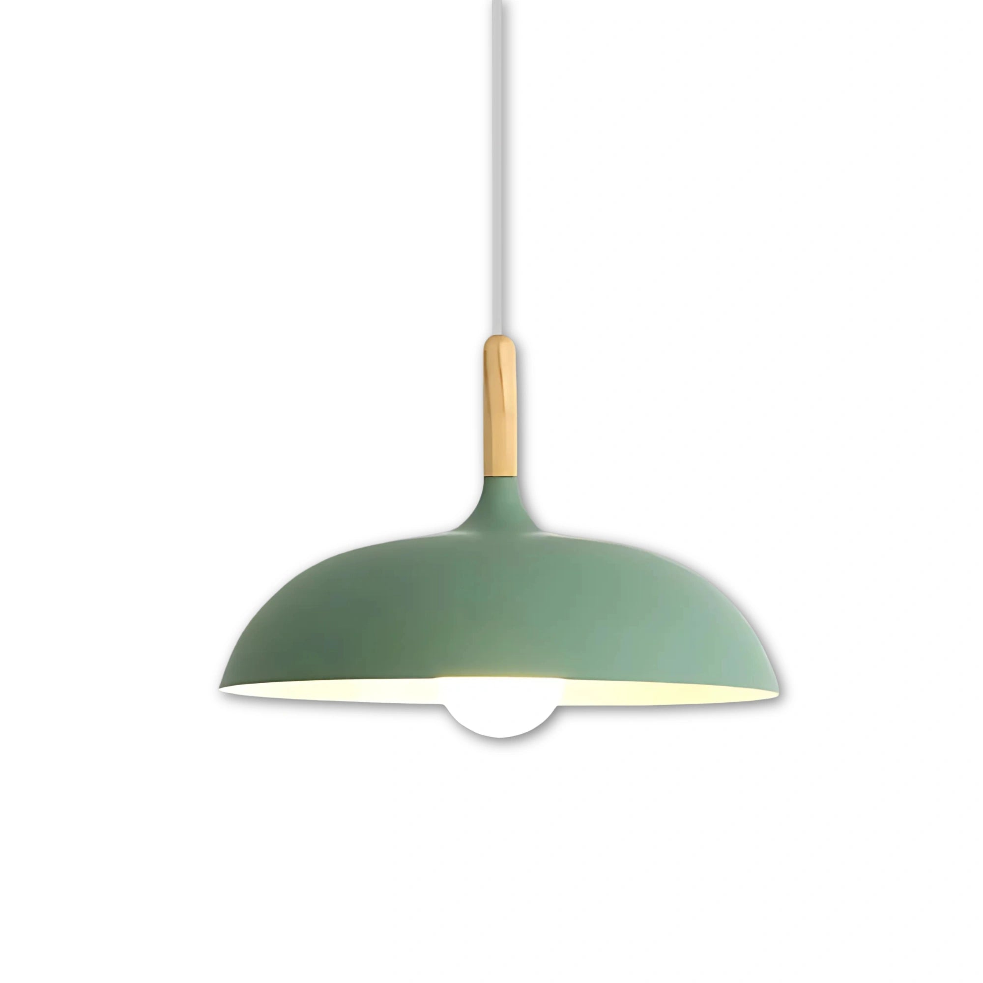 Scandinavisk | Moderne NordicLight Loftlampe | LED E27 | Eg og Jern | Justerbar Længde 100 cm | Varm Hvid | Kølig Hvid | AC110V-220V | Energivenlig