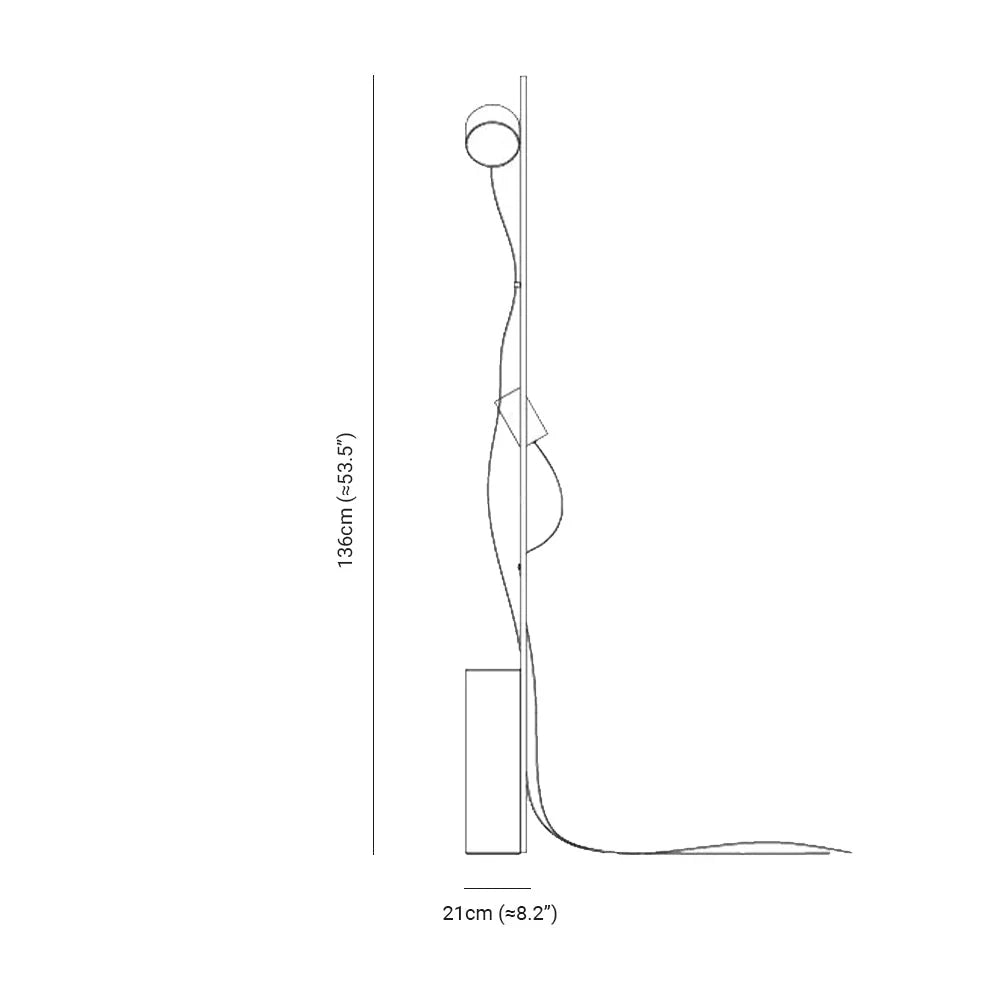 Tovinia gulvlampe | Slankt minimalistisk design | Effektiv og stilfuld belysning | Holdbare kvalitetsmaterialer | Ideel til stue, soveværelse eller