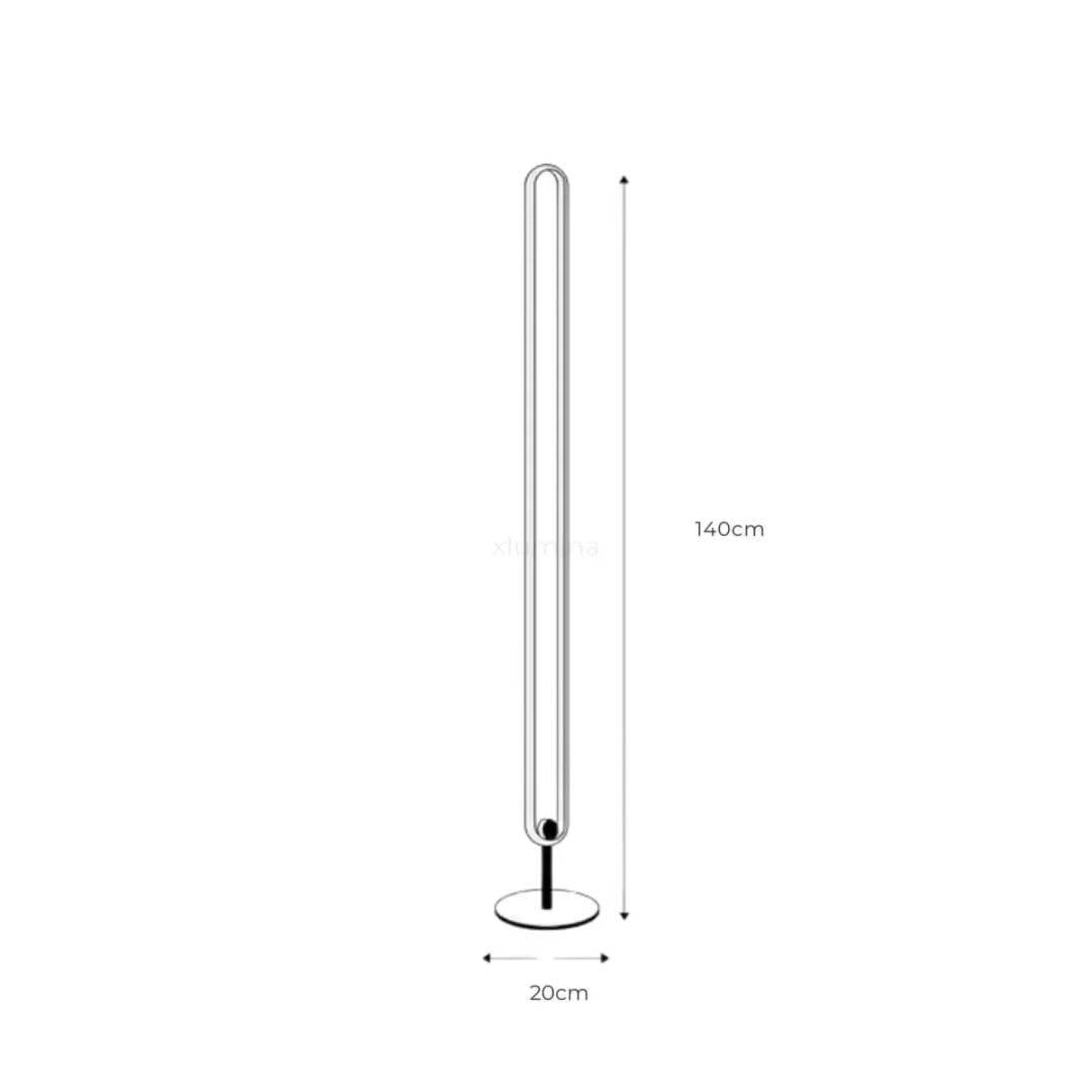 NovaLine LED-gulvlampe | Moderne minimalisme | Integreret dæmpbar LED | Fjernbetjent | Stilfuldt og alsidigt design | Høj
