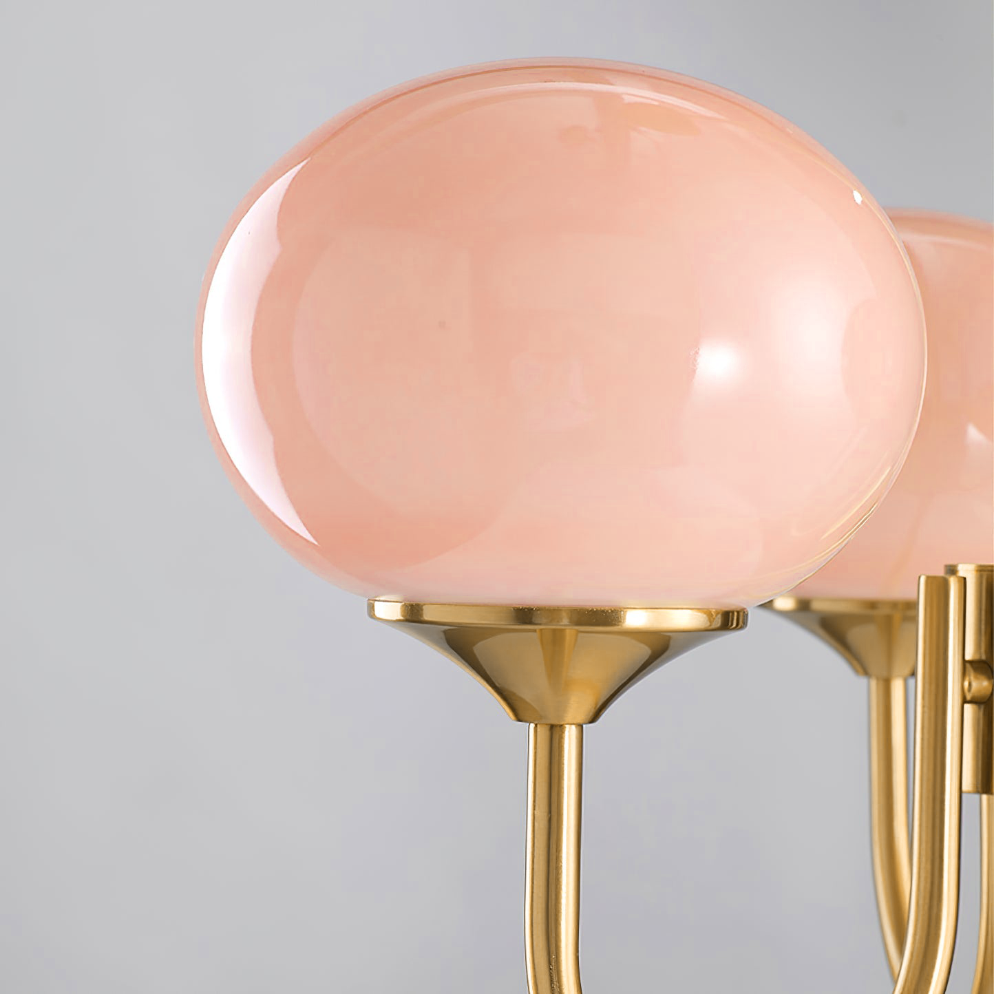 Bobleformet Pink Glas Loftlampe | Elegant Marshmallow Design | 3/5 Lyskilder | Justerbar Hængelængde 150 cm | Perfekt til Stue, Spisestue,