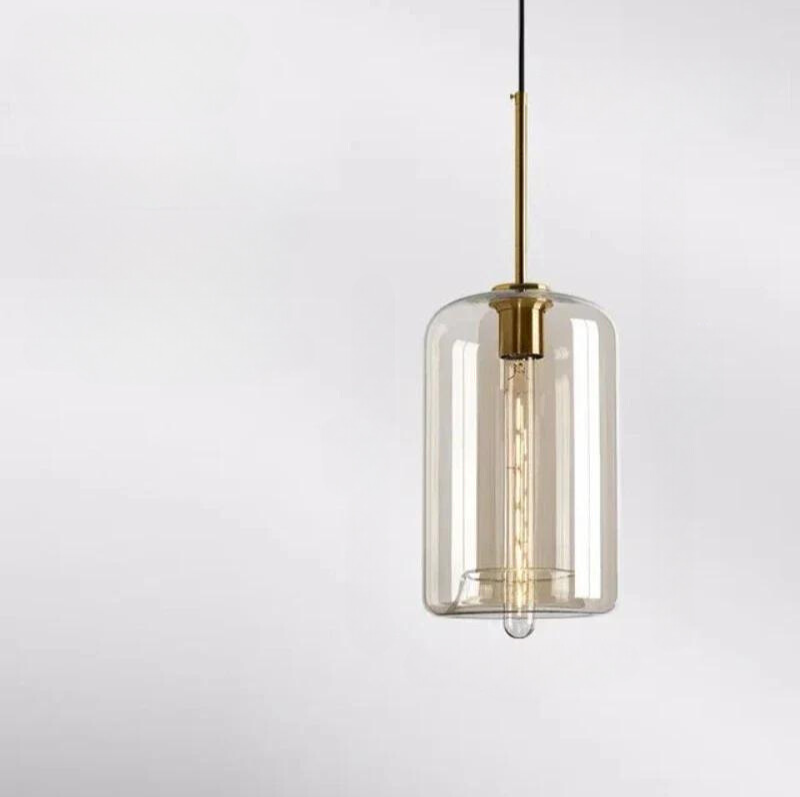 Nordisk Design Glaspendel | Skandinavisk Minimalisme | Atmosfærisk Belysning | Holdbar Kvalitet | E27 Fatning | Glas og Metal | Moderne Indretning