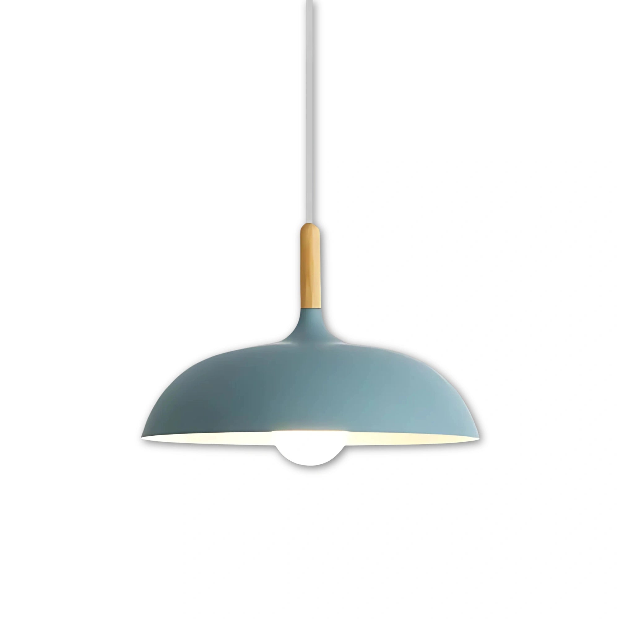 Scandinavisk | Moderne NordicLight Loftlampe | LED E27 | Eg og Jern | Justerbar Længde 100 cm | Varm Hvid | Kølig Hvid | AC110V-220V | Energivenlig