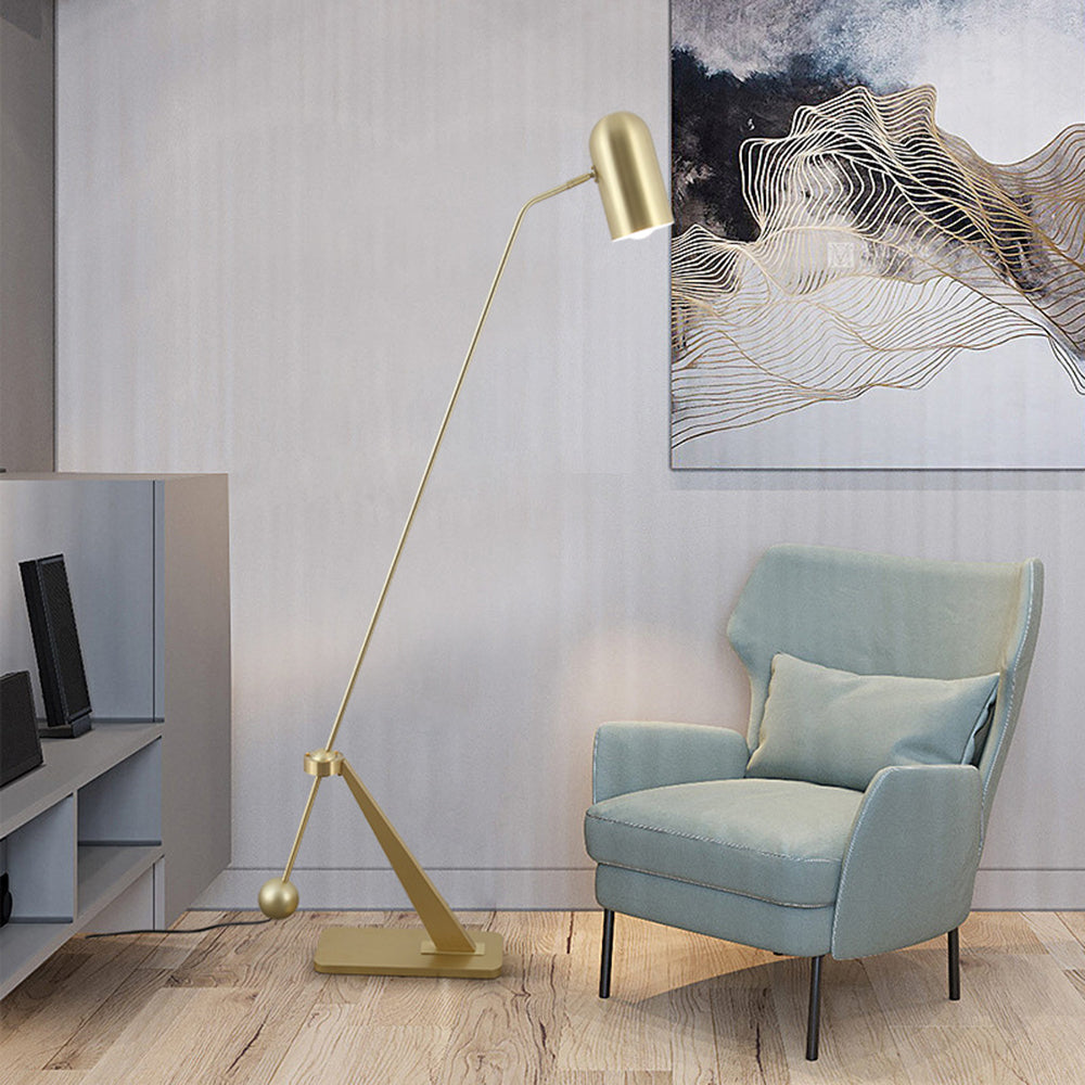 Sorvento | Gulvlampe | Elegant Design | Kontravægt Mekanisme | Moderne Håndværk | Minimalistisk Silhuet | Holdbarhed | Effektiv Lys | Højdejusterbar